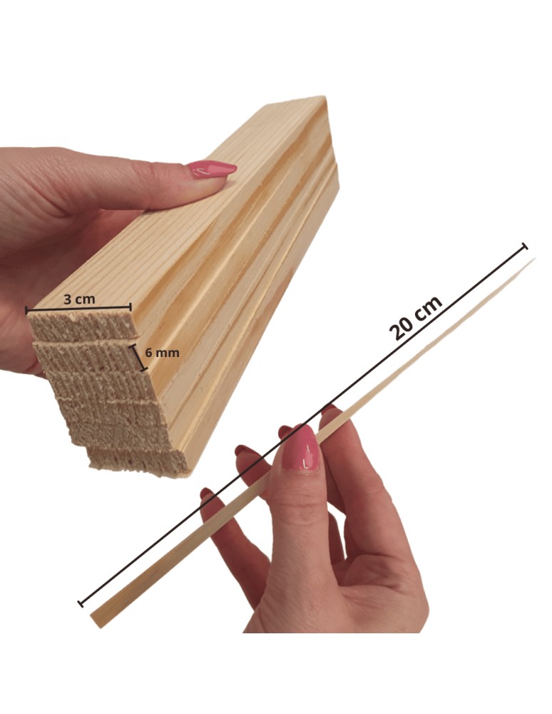 Super Zestaw Ogrodnika - Klin kliny do płytek kliny montażowe drewniane tabliczki do roślin 12 SZT - product b2b.wamar.biz 4