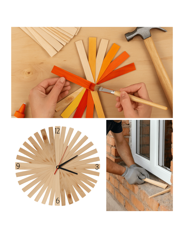 Super Zestaw Ogrodnika - ZNACZNIKI TABLICZKI DO ROŚLIN ETYKIETY Klin kliny montażowe drewno 36x12szt - product b2b.wamar.biz 7