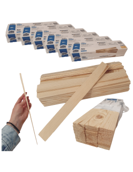 DREWNIANE ETYKIETY ZNACZNIKI DO ROŚLIN TABLICZKI kliny montażowe 6x42 szt