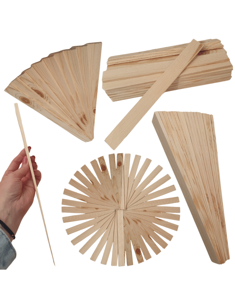 Super Zestaw Ogrodnika - DREWNIANE ETYKIETY ZNACZNIKI DO ROŚLIN TABLICZKI kliny montażowe 6x42 szt - product b2b.wamar.biz 3