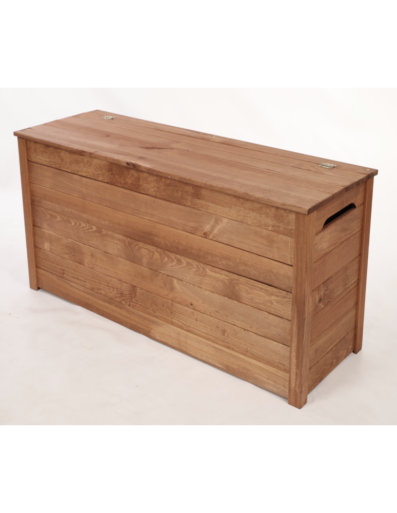 Skrzynie drewniane do domu- ławki drewniane ze skrzynią - Skrzynia ogrodowa drewniana na zabawki kufer na balkon taras do domu 140L - product b2b.wamar.biz 3