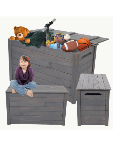 Skrzynia ogrodowa drewniana na zabawki kufer na balkon taras do domu 140L