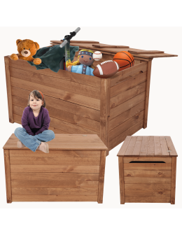 Skrzynia ogrodowa drewniana na zabawki kufer na balkon taras do domu 190L