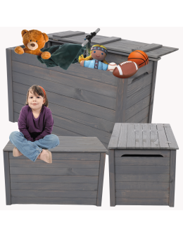 Skrzynia ogrodowa drewniana na zabawki kufer na balkon taras do domu 190L