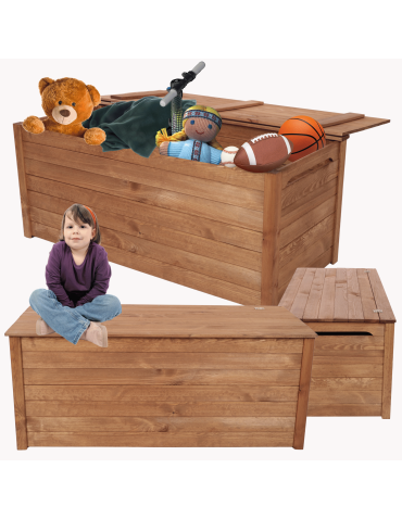 Skrzynia ogrodowa drewniana na zabawki kufer na balkon taras do domu 270L