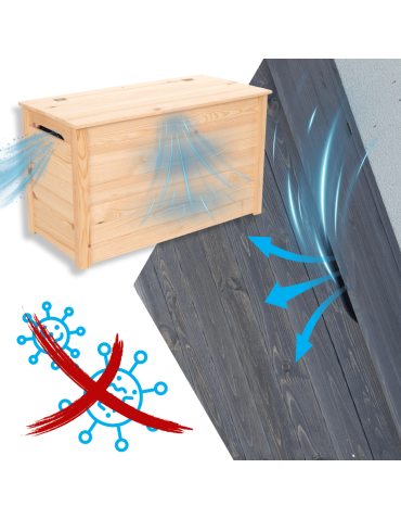 Skrzynie drewniane do domu- ławki drewniane ze skrzynią - Skrzynia ogrodowa drewniana na zabawki kufer na balkon taras do domu 270L - product 5