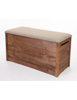 Drewniana skrzynia na taras na zabawki balkonowa kufer SIEDZISKO 190L - product 2