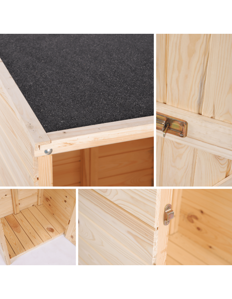 Domki narzędziowe na działkę - Domek narzędziowy DREWNIANY ogrodowy schowek szopa na narzędzia 149cm MOCNY - product b2b.wamar.biz 7