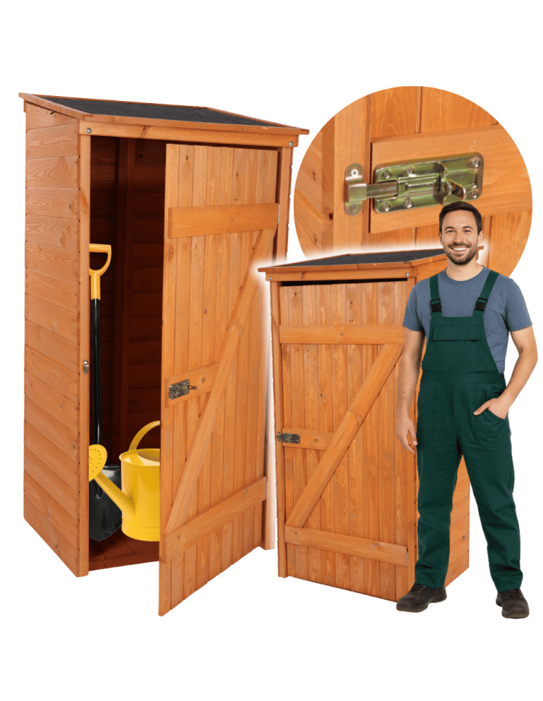 Domki narzędziowe na działkę - Domek narzędziowy DREWNIANY ogrodowy schowek szopa 149cm IMPREGNAT SOLIDNY - product b2b.wamar.biz 1