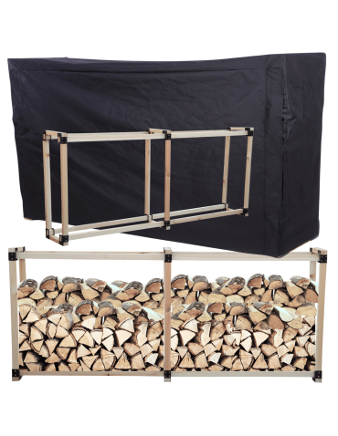 Drewutnia wiata na drewno opałowe pokrowiec 0,8 m3 SOLIDNY stojak na drewno