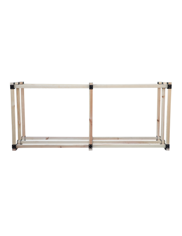 Stojaki na drewno - SOSNOWY stojak na drewno kominkowe wiata z pokrowcem drewutnia 1,7 m3 eco - produkt 4