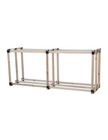 Stojaki na drewno - Stojak na drewno kominkowe wiata z pokrowcem drewutnia 2,2 m3 EKO SOLIDNY - product 3