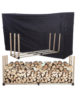 Stojak na drewno kominkowe wiata z pokrowcem drewutnia 2,4 m3 EKO SOLIDNY