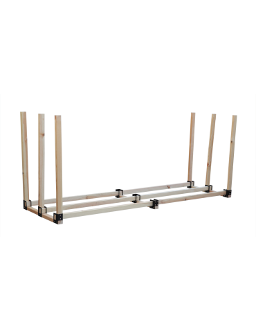 Stojaki na drewno - Stojak na drewno kominkowe wiata z pokrowcem drewutnia 2,4 m3 EKO SOLIDNY - product 3