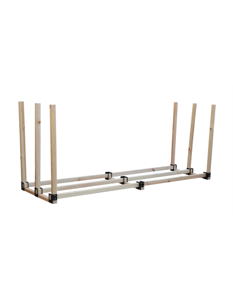 Stojaki na drewno - Stojak na drewno kominkowe wiata z pokrowcem drewutnia 2,4 m3 EKO SOLIDNY - product b2b.wamar.biz 3