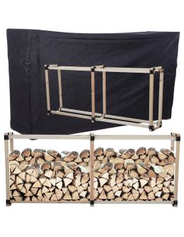 Stojak na drewno kominkowe wiata z pokrowcem drewutnia 1,1 m3 EKO SOLIDNY