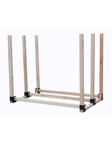 Stojaki na drewno - Stojak na drewno kominkowe wiata z pokrowcem drewutnia 1,1 m3 EKO SOLIDNY - product 3