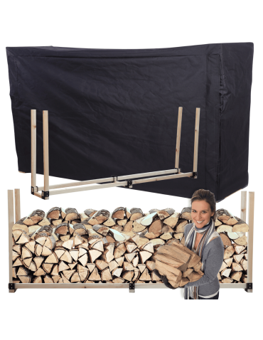Stojak na drewno kominkowe wiata z pokrowcem drewutnia 1,2 m3 EKO SOLIDNY