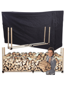 Stojak na drewno kominkowe wiata z pokrowcem drewutnia 1,2 m3 EKO SOLIDNY