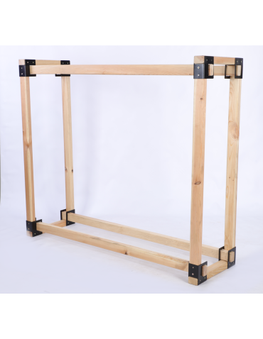 Stojaki na drewno - Stojak na drewno kominkowe wiata z pokrowcem drewutnia 0,7 m3 EKO SOLIDNY - product 3