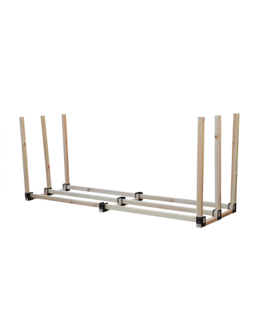 Stojaki na drewno - Stojak na drewno kominkowe wiata z pokrowcem drewutnia 3,1 m3 EKO SOLIDNY - product 3