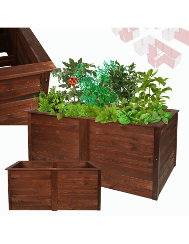 Warzywnik skrzynia na warzywa MODUŁOWA moduł podstawowy rabata impregnat