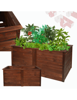 Warzywnik skrzynia na warzywa MODUŁOWA moduł podstawowy rabata impregnat