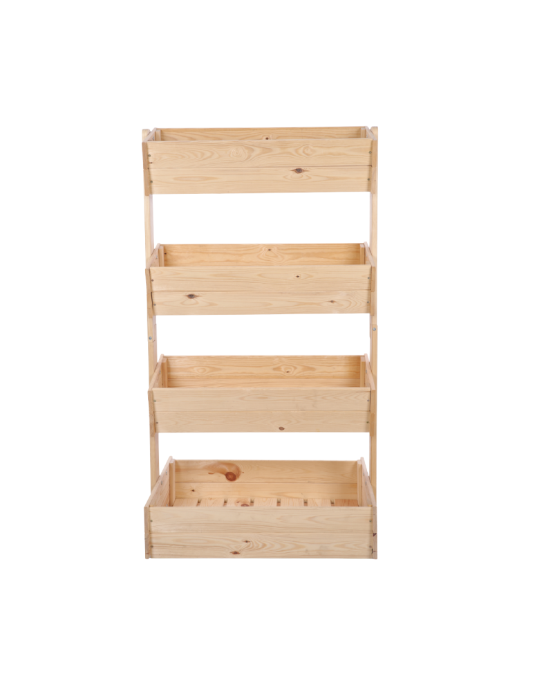Kwietniki - Drewniany kwietnik pionowy 146 cm 4 półki kolor naturalny zioła ECO - product b2b.wamar.biz 3