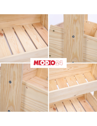 Kwietniki - Drewniany kwietnik pionowy 187 cm 5 półek impregnacja bezbarwna rośliny ECO - product 6