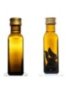 Oliwkowa butelka Marasca 100 ml · fi 31,5 mm · złota zakrętka · Zestaw 6 sztuk