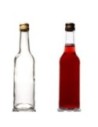 Przezroczysta butelka 330 ml ze złotą zakrętką fi 28mm · 6 sztuk