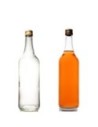 Butelka monopolowa 700 ml z gwintem fi 28 mm · złota nakrętka · Komplet 6 sztuk