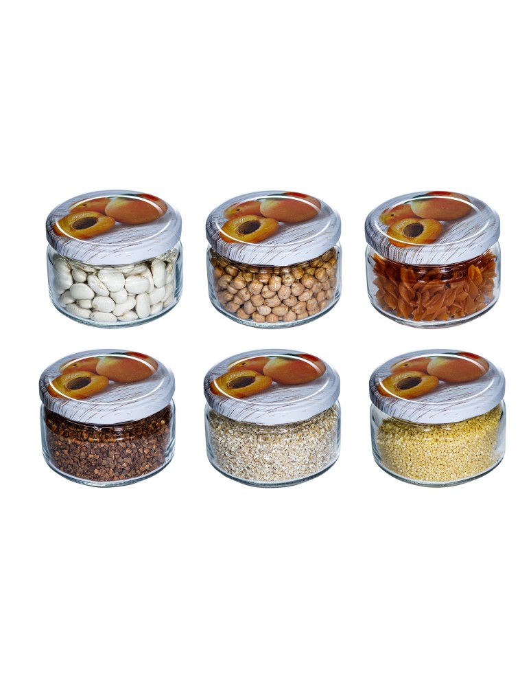 Słoiki - Słoik zwykły 250 ml · Wieczko (⌀82) z grafiką “morela” · 6-pak - product b2b.wamar.biz 1