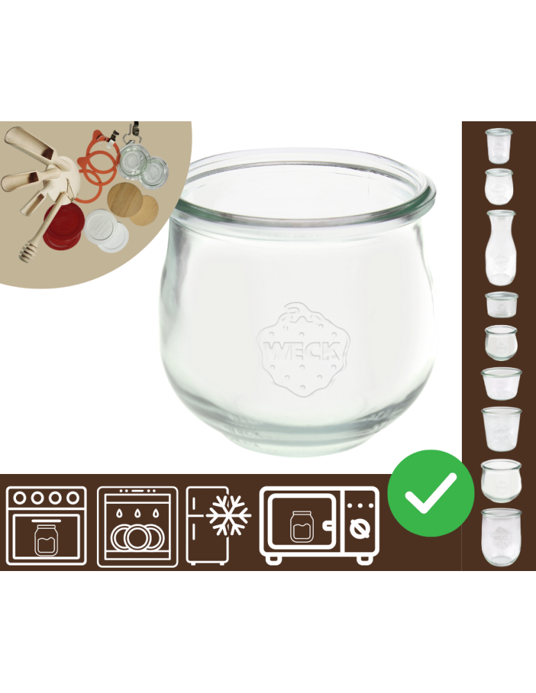 Słoiki i Dodatki - Słoiki WECK / żaroodporny słoik 370ml TULIP - product b2b.wamar.biz 1