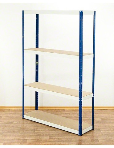 Regały - Regał Helios 180x120x30 cm 4 półki/275kg Niebiesko-Biały - product 4