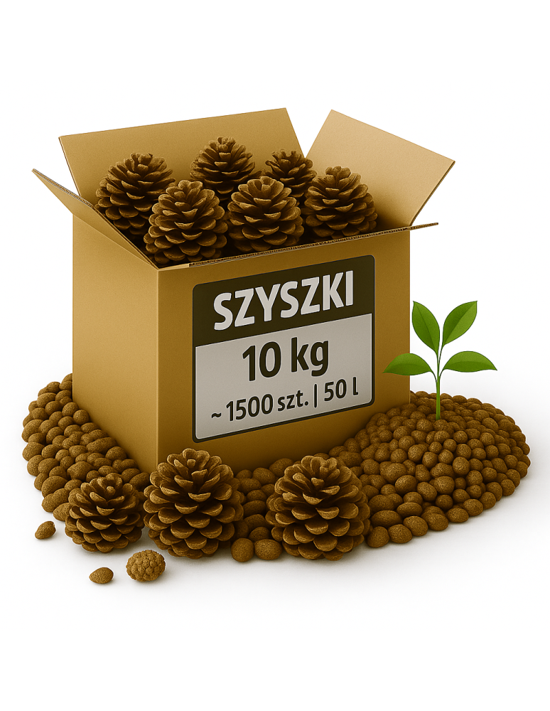 Surowce organiczne - SZYSZKI DO OGRODU  na RABATY ŚCIÓŁKĘ GRZĄDKI DEKORACJE eko 10KG 50L 1500SZT - product b2b.wamar.biz 1