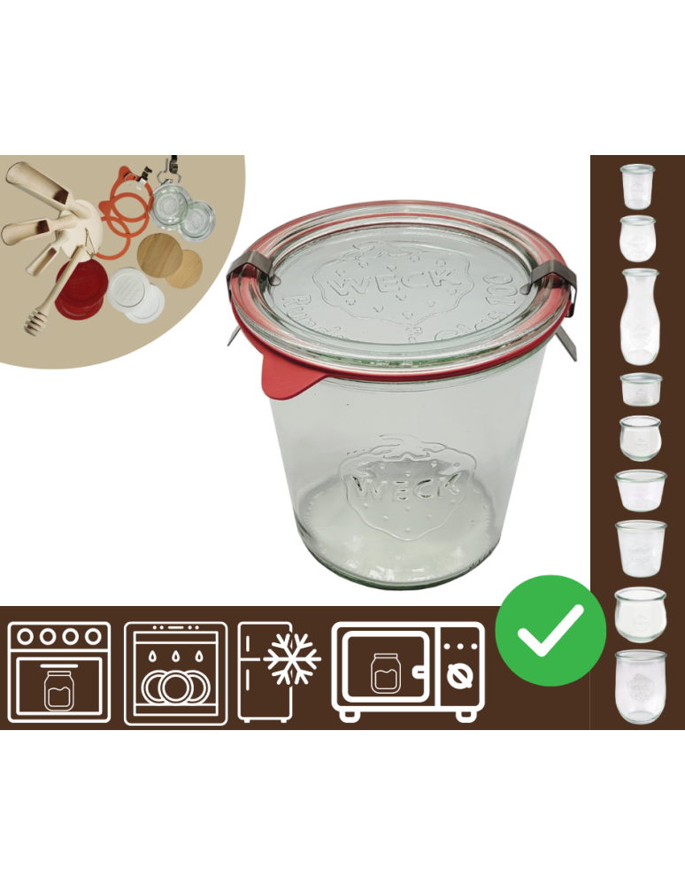 Słoiki i Dodatki - Słoiki WECK / szkl. wieko,gumka, bl słoik 580ml MOLD - product b2b.wamar.biz 1