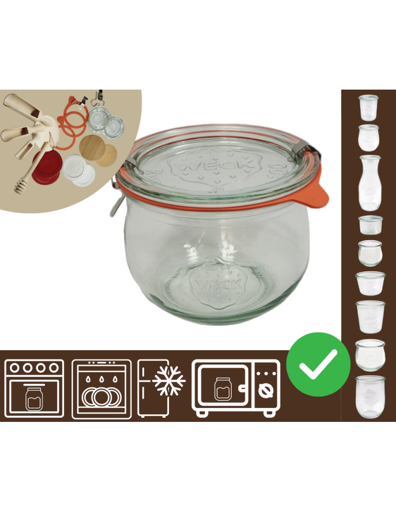 Słoiki i Dodatki - Słoiki WECK / szkl. wieko,gumka, bl słoik 580ml TULIP - product b2b.wamar.biz 1