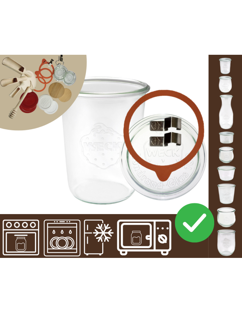Słoiki i Dodatki - Słoiki WECK / szkl. wieko,gumka, bl słoik 850ml MOLD - product b2b.wamar.biz 1