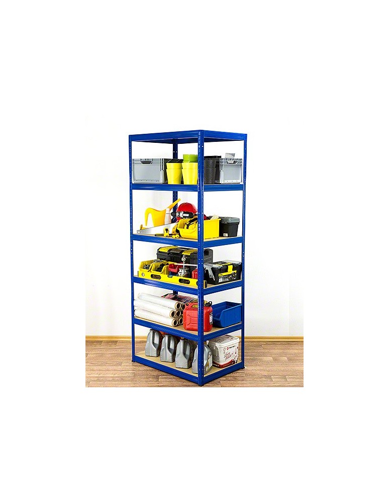 Regały - Regał Helios 213x100x35 cm 6 półek/175kg Niebiesko-Biały - product b2b.wamar.biz 9