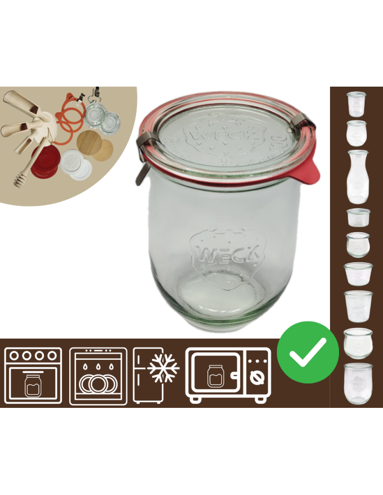 Słoiki i Dodatki - Słoiki WECK / szkl. wieko,gumka, bl słoik 1l 1062ml TULIP - product b2b.wamar.biz 1