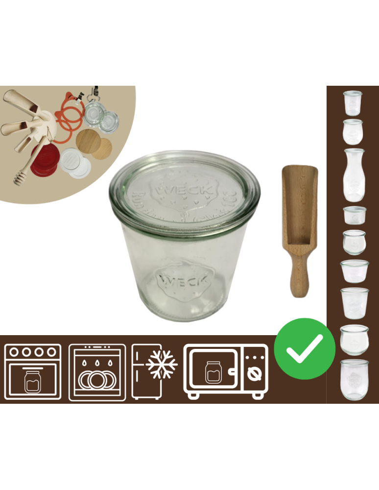 Słoiki i Dodatki - Słoiki WECK / szklane wieko, miarka słoik 580ml MOLD - product b2b.wamar.biz 1