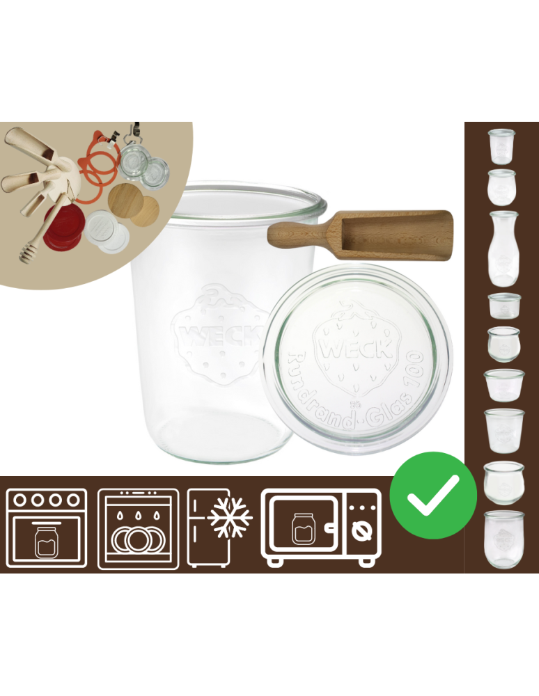 Słoiki i Dodatki - Słoiki WECK / szklane wieko, miarka słoik 850ml MOLD - product b2b.wamar.biz 1