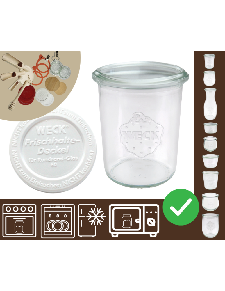 Słoiki i Dodatki - Słoiki WECK / plastikowe wieko słoik 160ml MOLD - product b2b.wamar.biz 1