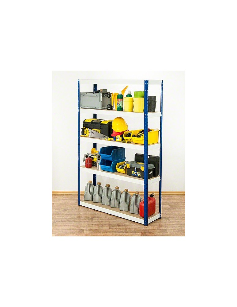 Regały - Regał Helios 180x120x35 cm 5 półek/275kg Niebiesko-Biały - product b2b.wamar.biz 5