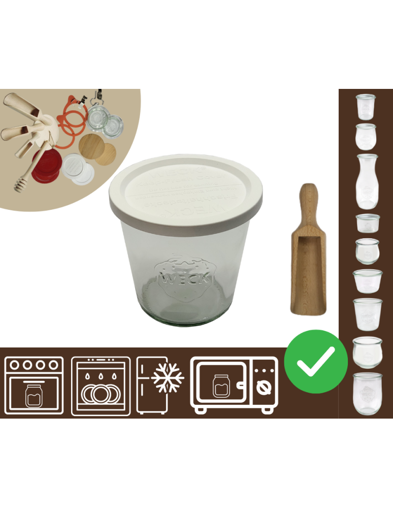 Słoiki i Dodatki - Słoiki WECK / plastikowe wieko, miarka słoik 580ml MOLD - product b2b.wamar.biz 1
