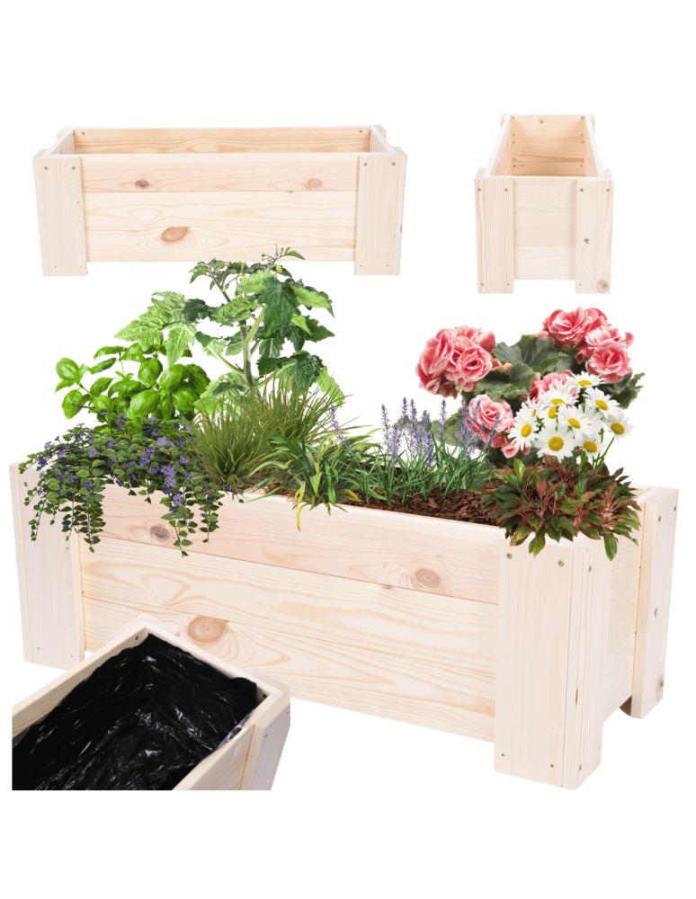 Drewniane Donice Ogrodowe - Donica drewniana ogrodowa IMPREGNAT doniczka na balkon szer. 80 cm FOLIA - product b2b.wamar.biz 1