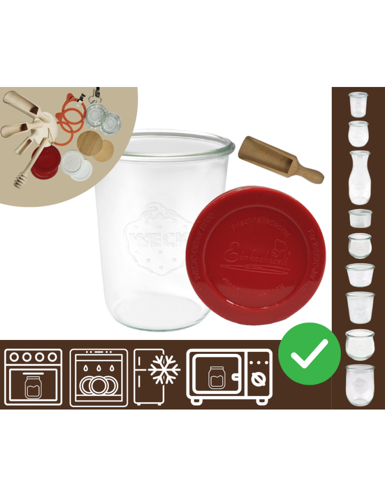 Słoiki i Dodatki - Słoiki WECK / silikonowe wieko, miarka słoik 850ml MOLD - product b2b.wamar.biz 1