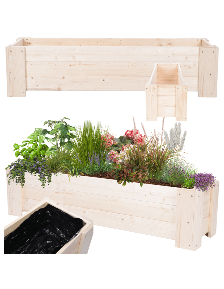 Drewniane Donice Ogrodowe - Donica drewniana ogrodowa IMPREGNAT doniczka na balkon szer. 100 cm FOLIA - product b2b.wamar.biz 1