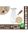 Słoiki WECK / drewniane wieko, miarka KARAFKA 1l 1062ml BUTELKA